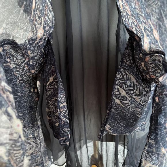 Isabel Marant Boho Aztec 100% Silk Shift Dress Pockets Sz 38 UK 10 Loose Lined - Picture 5 of 5